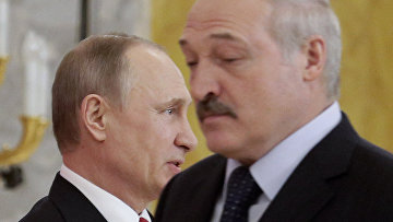 Russian President Vladimir Putin and President of Belarus Alexander Lukashenko