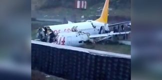 A passenger plane crashed at the airport in Istanbul