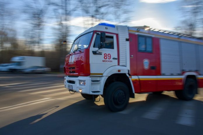 Five people were rescued in a house fire in Western Moscow