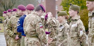 In the UK for the first time a parachutist paratrooper was a woman