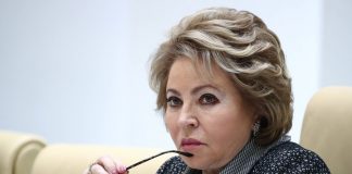 Matvienko supported the proposal of the lifelong appointment of senators