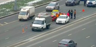 On Tverskaya street, an accident with multiple cars