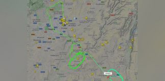 Passenger plane preparing for emergency landing in Madrid