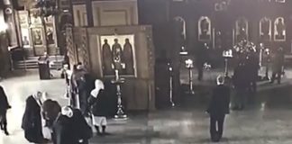 Published footage of the attack in the temple in Moscow