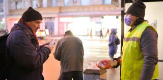 In Moscow, we additionally will buy food for the homeless